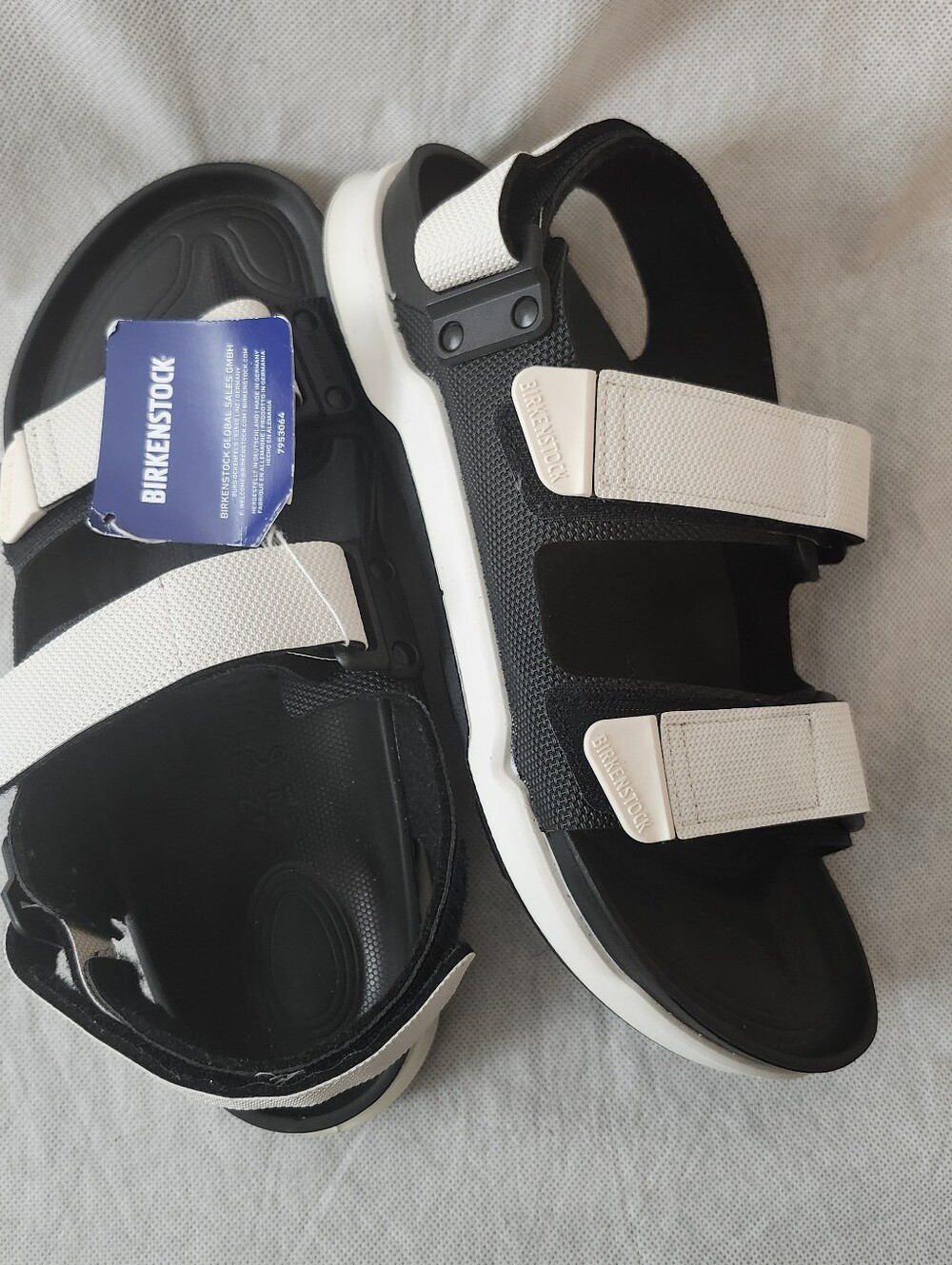 Birkenstock Men's Tatacoa Birko-Flor Sandals in the Futura Black/White Sz 42